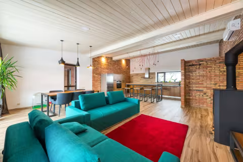 Open-plan living room freshly painted in a Vaughan home