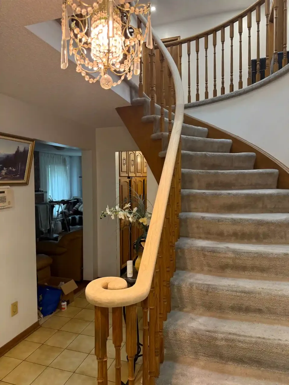 Staircase renovation project in Mississauga